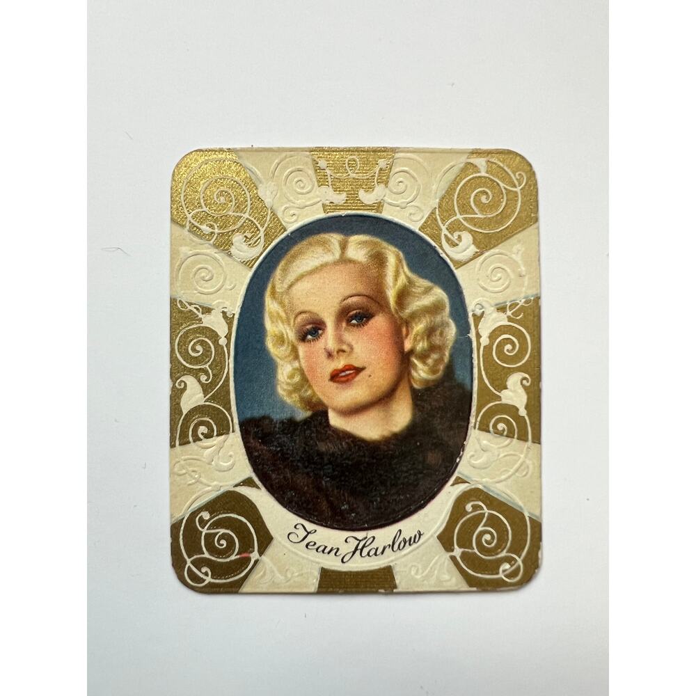 RARE 1934 Garbaty Jean Harlow Card 153 Platinum Blonde Dinner at Eight Hollywood